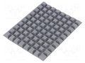 Self-adhesive foot; H: 5.8mm; grey; polyurethane; Dim: 12.7x12.7mm 3M SJ5018/GY