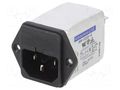 Connector: AC supply; socket; male; Inom: 2A; Ir: 0.35mA; 250VAC ROXBURGH EMC RIR0222H