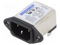 Connector: AC supply; socket; male; Inom: 6A; Ir: 0.35mA; 250VAC ROXBURGH EMC RIX0642H