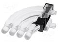 Fiber for LED; Ø3mm; No.of mod: 4; round; Front: convex MENTOR 1276.1004