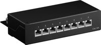 CAT 6a Mini/Desktop Patch Panel, 8 Port, black - STP shielded 62065