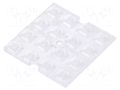 LED lens; square; plexiglass PMMA; transparent; Mounting: screw LEDIL C16503