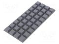 Self-adhesive foot; H: 7.6mm; grey; polyurethane; Dim: 20.6x20.6mm 3M SJ5023/GY