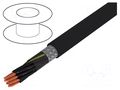 Wire; JZ-500-C; 12G0.75mm2; shielded,tinned copper braid; PVC HELUKABEL JZ500-C-BK-12G0.75