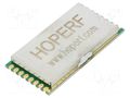 Module: transceiver; RF; FSK,GFSK,GMSK,LoRa,MSK,OOK; 868MHz; SMD HOPE MICROELECTRONICS RFM95PW-868S2