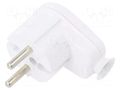 Connector: AC supply; male; plug; 2P; 230VAC; 16A; white; for cable PLASTROL WT-16B/WH
