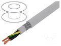 Wire; Pro-Met; 3G0.5mm2; shielded,tinned copper braid; PVC; 100m ALPHA WIRE 470035CY-GE033