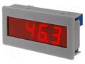 Voltmeter; digital,mounting; 0÷200mV; on panel; snap fastener AXIOMET PAN.DM3DCV