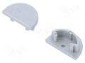 Cap for LED profiles; silver; 2pcs; ABS; ARC12 TOPMET TOP-B2990040