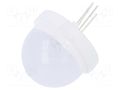 LED; RGB; 20mm; 120°; Front: convex; 4.2÷4.3/3.2÷3.3/2.9÷3VDC POLAM-ELTA CQL-410RGB/WK