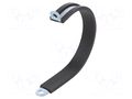 Fixing clamp; ØBundle : 54mm; W: 12mm; steel; Cover material: EPDM MPC INDUSTRIES MPC-LKD15412