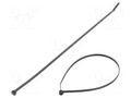 Cable tie; with a metal clasp; L: 363mm; W: 3.6mm; black; polyamide PANDUIT BT4I-C0