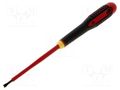 Screwdriver; insulated; slot; 4x0.8mm; Blade length: 100mm; 1kVAC BAHCO SA.BE8040S