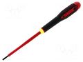 Screwdriver; insulated; slot; 3x0.5mm; Blade length: 100mm; 1kVAC BAHCO SA.BE8220S