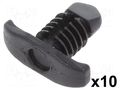 Gasket clip; 10pcs; Ford; L: 10.7mm; polyamide; black; Øhead: 13.6mm ROMIX RX-10460