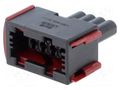 Connector: automotive; plug; female; JPT; PIN: 4; for cable; black TE Connectivity 1-963207-1
