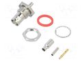 Connector: BNC; socket; female; straight; 50Ω; crimped; POM; brass AMPHENOL RF 112517