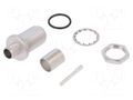 Connector: N; socket; female; straight; 50Ω; crimped; silver plated TELEGÄRTNER J01021A0197