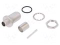 Connector: N; socket; female; straight; 50Ω; crimped; silver plated TELEGÄRTNER J01021A0197