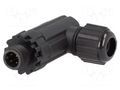 Connector: M12; plug; PIN: 4; male; 250V; angled 90°; IP67,IP68; 4A AMPHENOL LTW 12P-04BMMB-SR7001