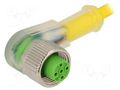 Cable: for sensors/automation; M12; PIN: 3; angled; 10m; plug; 24VDC MURRELEKTRONIK 7000-12381-0331000