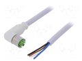 Cable: for sensors/automation; M8; PIN: 4; angled; 5m; plug; 30VAC MURR ELEKTRONIK 7014-08101-2110500