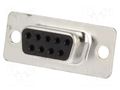 Connector: D-Sub; PIN: 9; plug; female; for cable; soldering; black ENCITECH DB09-SS