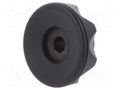 Knob; Ø: 56mm; H: 29mm; technopolymer PA; Boss material: steel; ELK. ELESA+GANTER ELK.56FP-A-10-C1