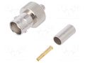 Connector: BNC; plug; female; straight; 50Ω; crimped; for cable TELEGÄRTNER J01001A1265