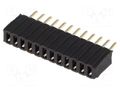 Connector: pin strips; socket; female; PIN: 12; straight; THT; 1x12 CONNFLY DS1065-07-1X12S8BV