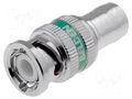 Connector: BNC; plug; male; 75Ω; crimped TRUE 360; RG6 BELDEN 1694ABHD1