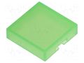 Cap; 12x12x3mm; green; UB; UB NKK SWITCHES AT4074F