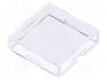Cap; 12x12x3mm; transparent; UB; UB NKK SWITCHES AT4074J