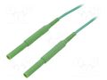 Test lead; 6kVDC; 6kVAC; 16A; banana plug 4mm,both sides; Len: 1m SCHÜTZINGER HSPL8568100-GN