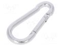 Carabiner; steel; for rope; L: 40mm; zinc; 4mm DROMET D-KSO.4.40