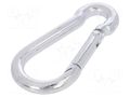 Carabiner; steel; for rope; L: 60mm; zinc; 6mm DROMET D-KSO.6.60