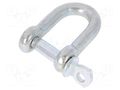 Dee shackle; steel; for rope; zinc; 5mm DROMET D-SK.5