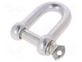 Dee shackle; steel; for rope; zinc; 16mm DROMET D-SK16
