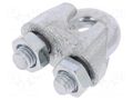 Rope clamp wire; steel; for rope; Ørope: 5mm; zinc; DIN 741 DROMET D-ZL.5