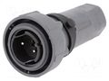 Connector: circular; plug; male; PIN: 2; internal bayonet,bayonet BULGIN PXP7010/02P/ST1113