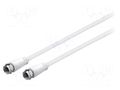 Cable; 5m; F plug,both sides; PVC; white; 75Ω Goobay SAT-M/M-0500-WH