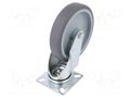 Transport wheel; Ø: 125mm; W: 27mm; H: 157mm; torsional; 120kg; steel RADER KPA-TPA-125S