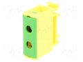Splice terminal: rail; 135A; 1kV; screw terminal; yellow-green OUNEVA T021035.YG