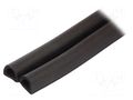 Gasket; EPDM; Thk: 12mm; black; L: 40m; W: 14mm RST ROZTOCZE USDE-14.12