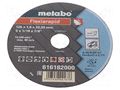 Cutting wheel; Ø: 125mm; Øhole: 22.23mm; Disc thick: 1.6mm METABO MTB.616182