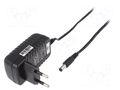 Power supply: switching; mains,plug-in; 12VDC; 0.5A; 6W; 83%; black CELLEVIA POWER CLW-0612-W2E-EB