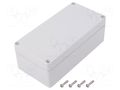 Enclosure: multipurpose; X: 80mm; Y: 160mm; Z: 55mm; polycarbonate GAINTA G258-IP67