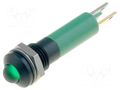 Indicator: LED; prominent; green; 24VDC; 24VAC; Ø8mm; IP67; ØLED: 5mm CML INNOVATIVE TECHNOLOGIES 19081355
