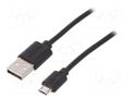 Cable; USB 2.0; USB A plug,USB B micro plug; 0.5m; black GOOBAY USB-A/MICRO-005-BK
