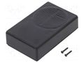 Enclosure: specialist; X: 55mm; Y: 89mm; Z: 23mm; ABS; black MASZCZYK KM-26NB/BK